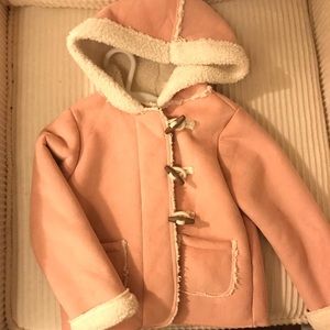 COPY - Pink faux shearling coat